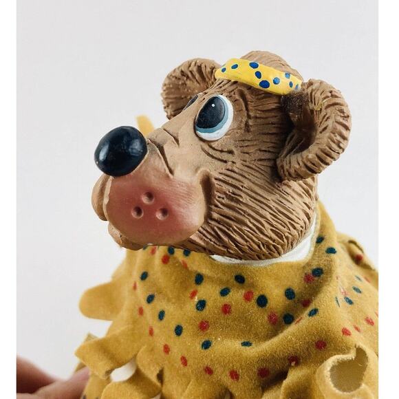 Russ Berrie Kathleen Kelly Critter Factory Halloween Native American Bear Resin - Picture 5 of 12